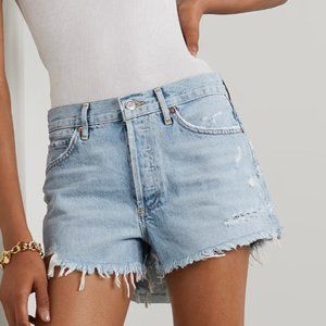 AGOLDE Parker Vintage Cut Off Distressed Denim Shorts